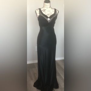 Vintage Betsy & Adam Black Gown Sz 3/4